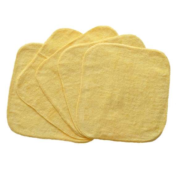 Baby Washcloths Yellow 10 Pack