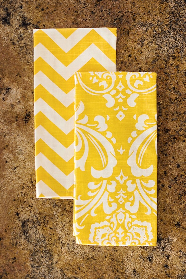 Kitchen Hand Towels set of 2 Damask by ThePreppyOwlBoutique