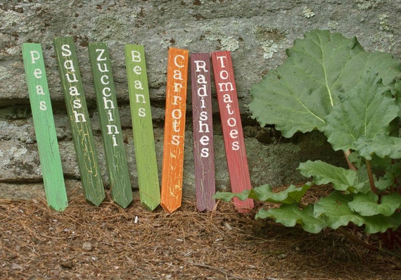 Garden Markers: Reclaimed Wood Choose 5 Stakes