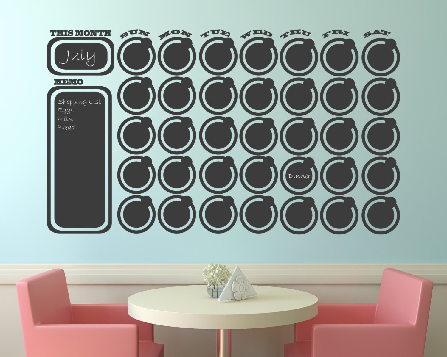Chalkboard Wall Decal Calendar Wall Decal Memo With Free Chalk - ðzoom chalkboard wall decal calendar wall decal memo with free chalk - ðzoom