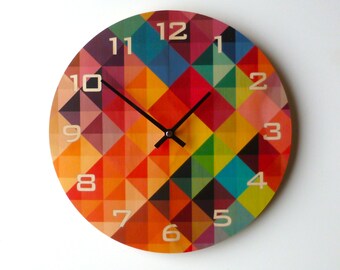 Objectify Grid2 Wall Clock With Numerals - Medium Size