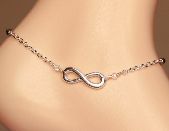 infinity symbol ankle bracelet