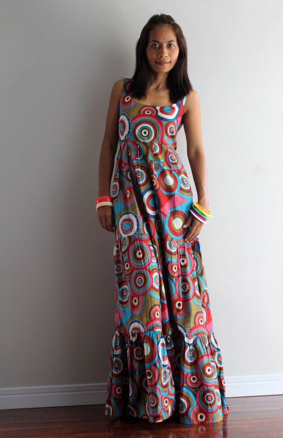 Summer Bohemian Sleeveless Graphic Print Long Maxi Dress