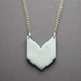 Geometric Chevron Triangle Necklace (Mint) - Modern Handmade Jewellery