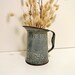 Vintage Graniteware Mottled Gray One Quart Pitcher