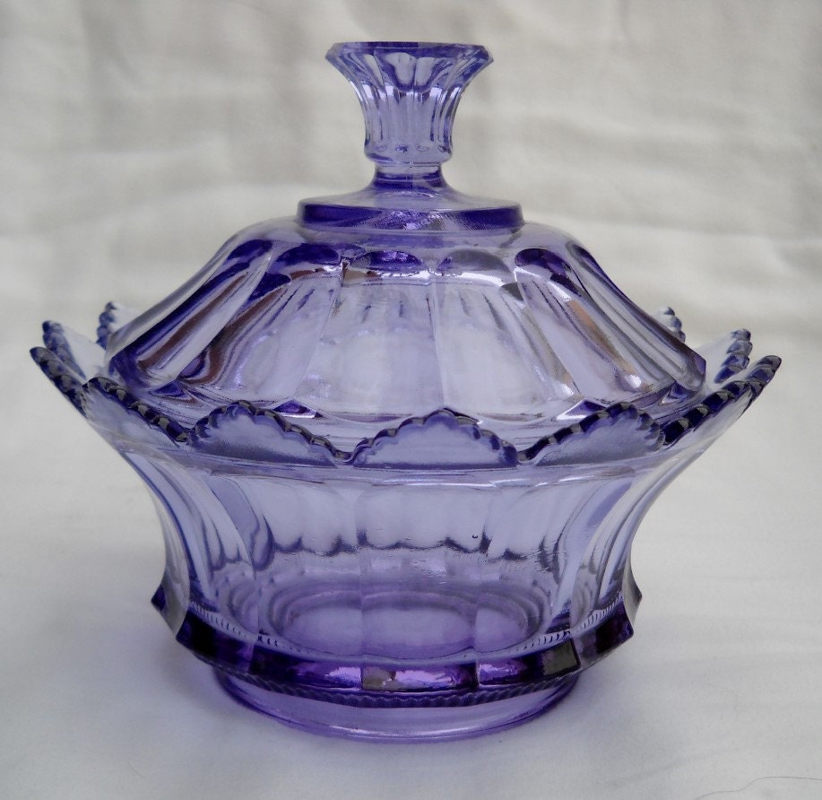 Fenton Wisteria Covered Candy Dish