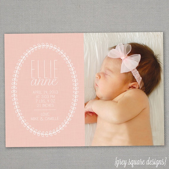 Items similar to Birth Announcement Custom Design on Etsy