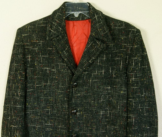 1950s M Flecked Car Coat Club Jacket 50s by HicUpLounge
