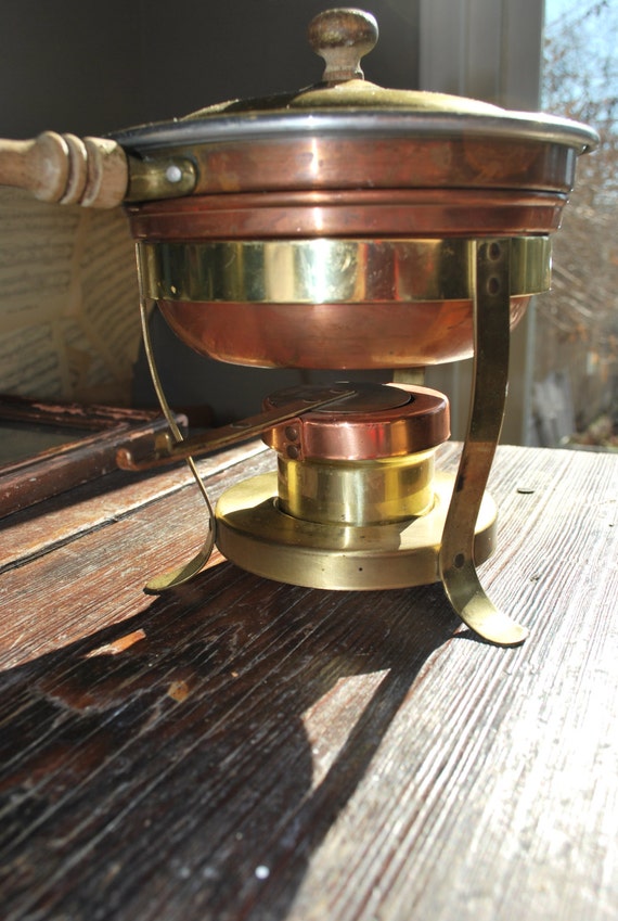 Copper and Brass chafing dish by on Etsy