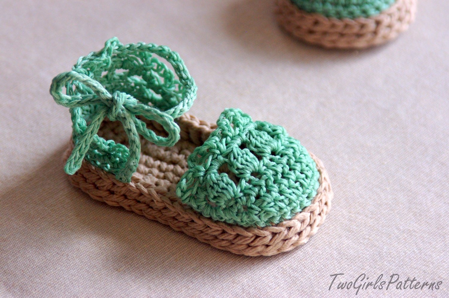 Crochet Pattern for Baby Espadrille Sandals Crochet pattern