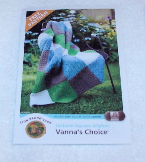 ... Square Afghan Pattern to Crochet - Vannas Choice Yarn by Lion Brand