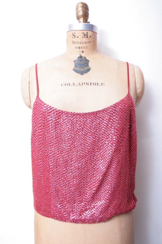 sequin spaghetti strap top