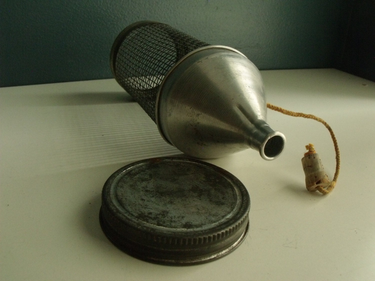 Vintage Cricket Box Bait Cage Funnel Cork Screen Folk by KTsAttic