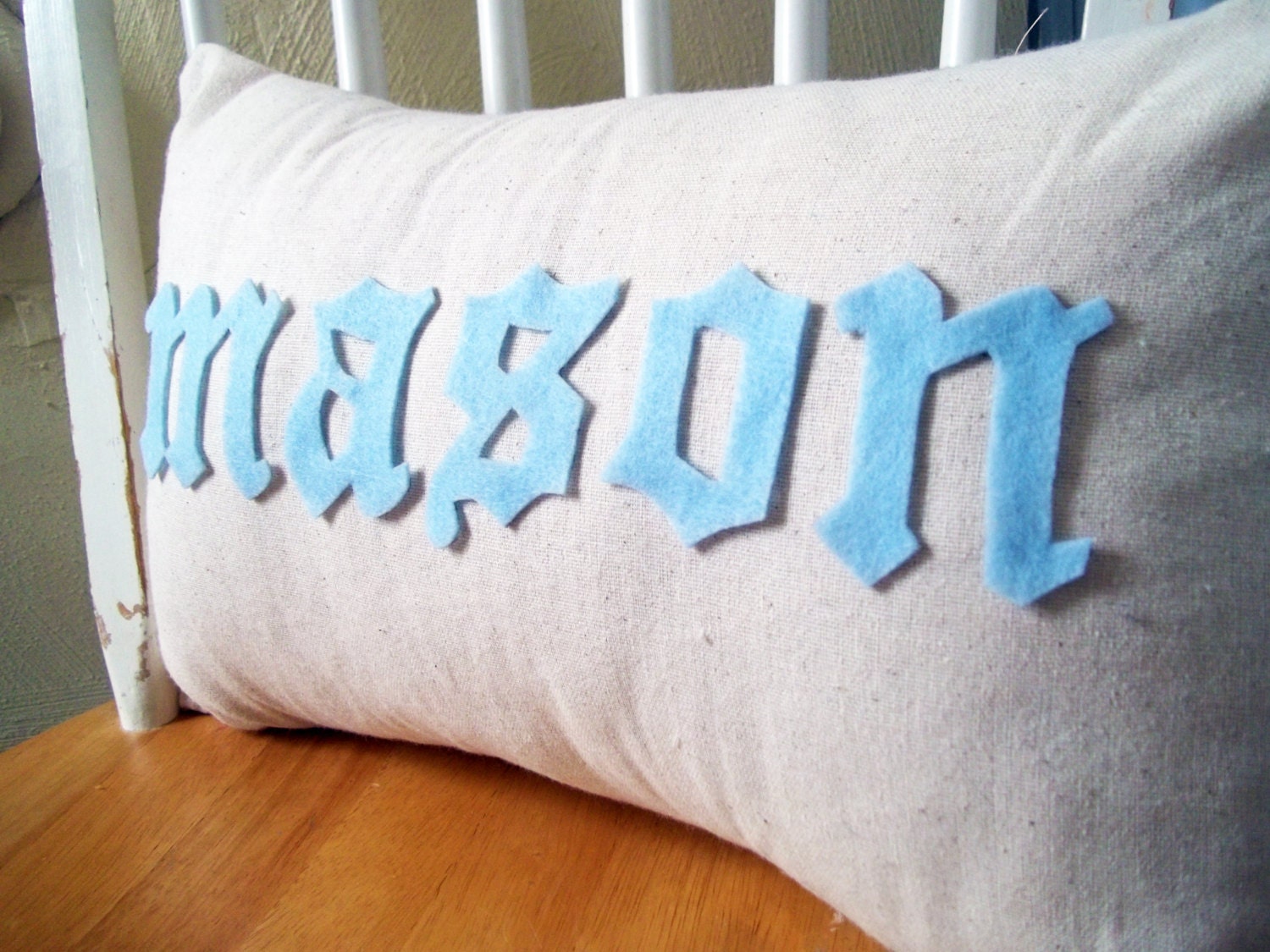 Name pillow cover personalized pillow nursery by LovebugHandmade