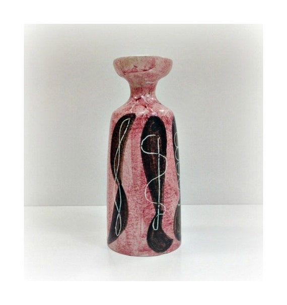 Mid Century Modern Vase Vintage Italian Ceramic Pottery