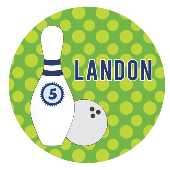 Personalized BOWLING Plate, BOYS, Melamine, custom by Libby Lane Press Il_570xn