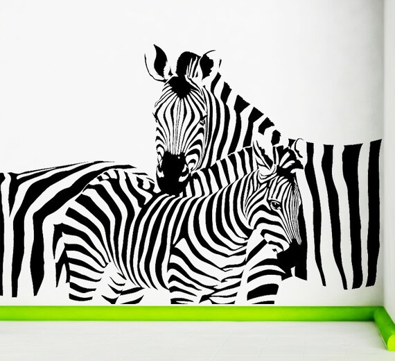 Zebra Mom or Dad and Baby Decal Sticker by VinylWallAdornments