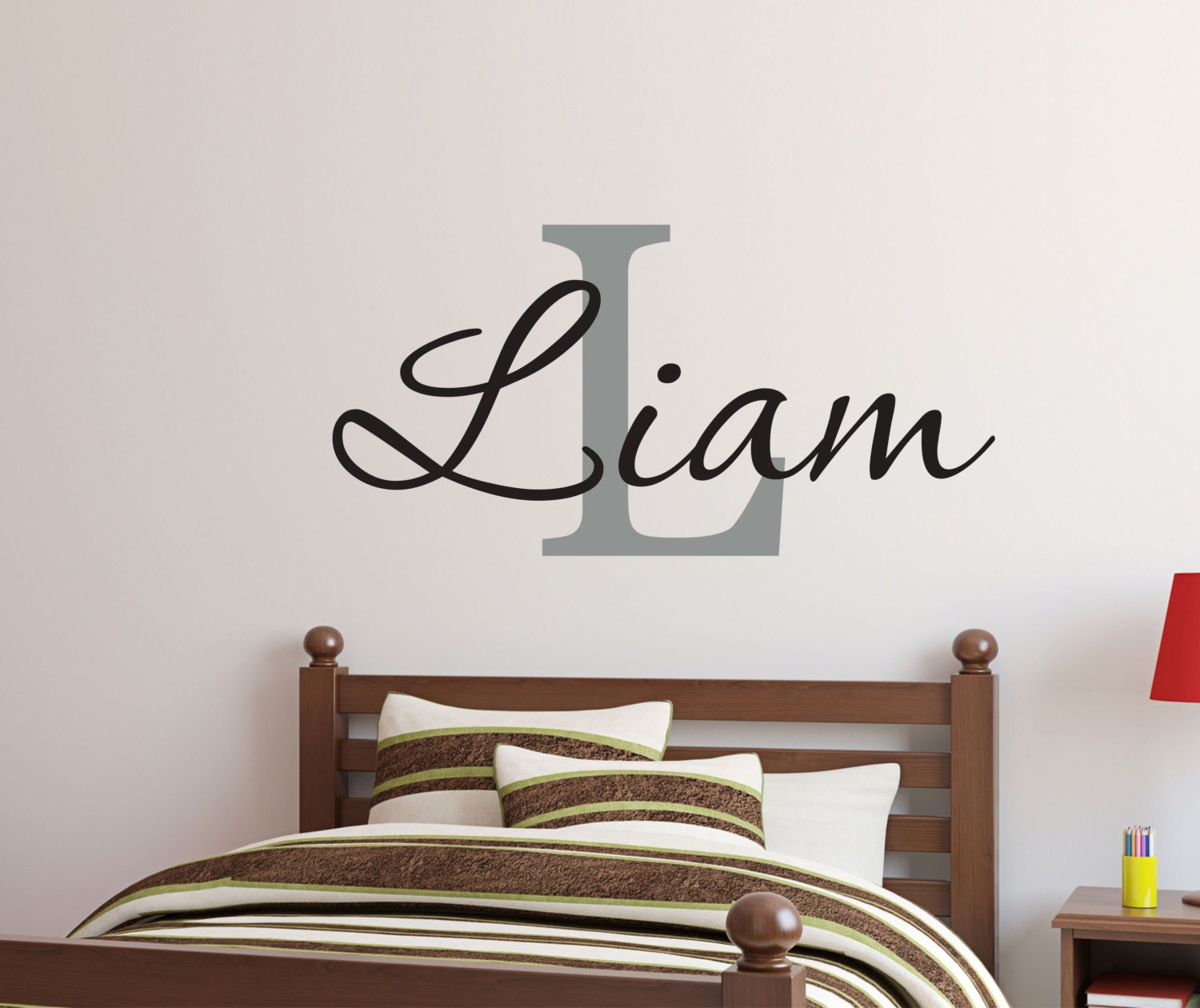 Baby Boy Nursery Wall Decor // Boy Name Wall Decal // Boys