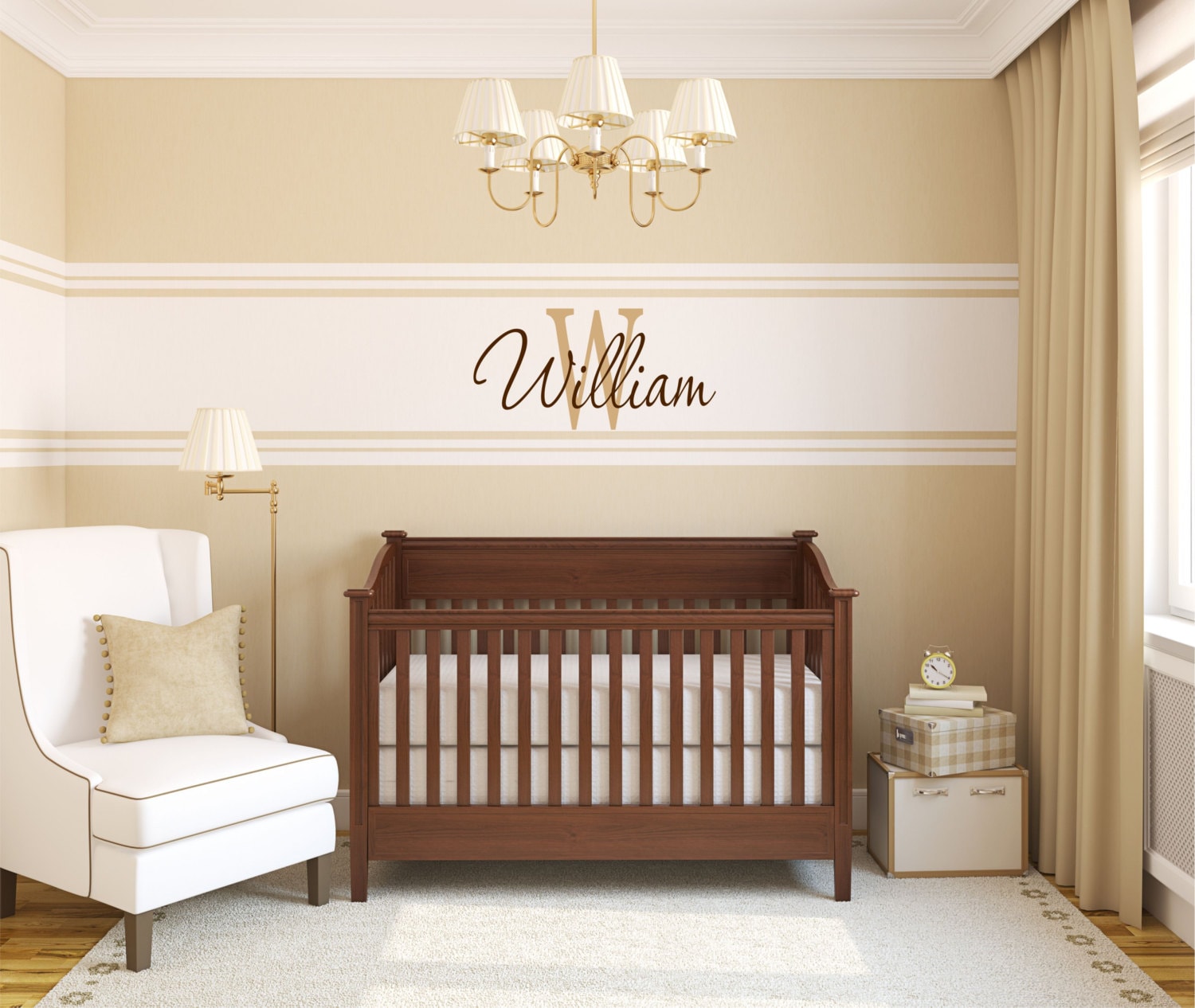 Baby Boy Nursery Name Wall Decal Boys Room Decor