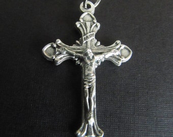 Small Italian Made Silver Rosary Crucifix