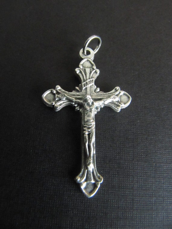 Small Italian Made Silver Rosary Crucifix