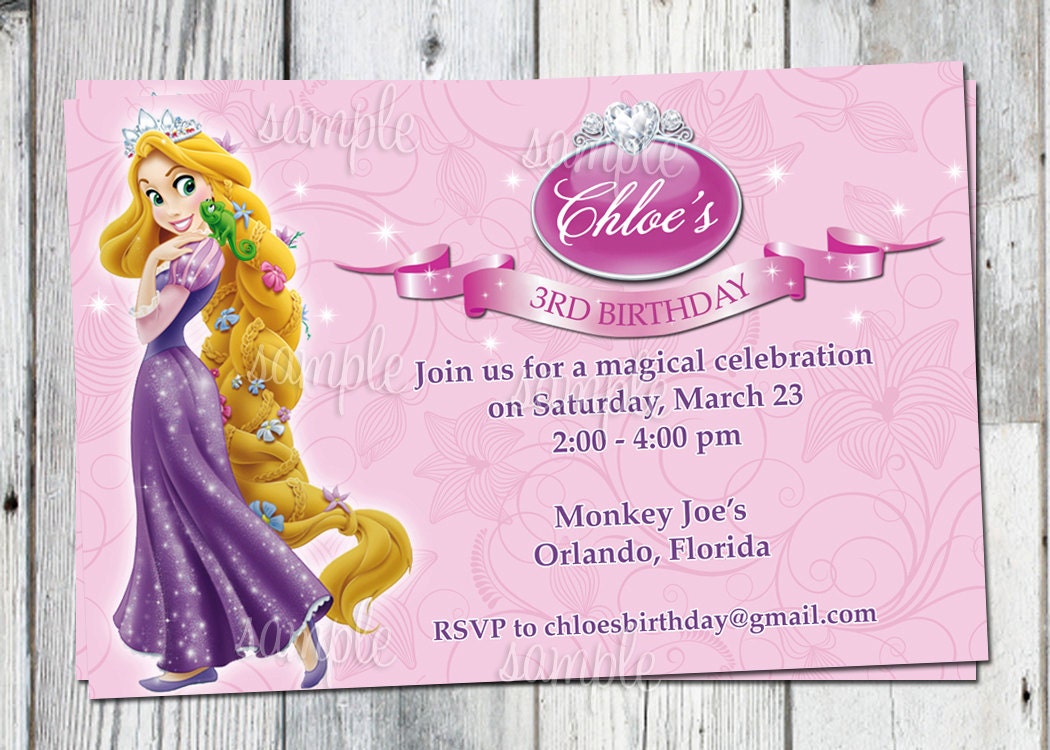 Rapunzel Birthday Invitations 3