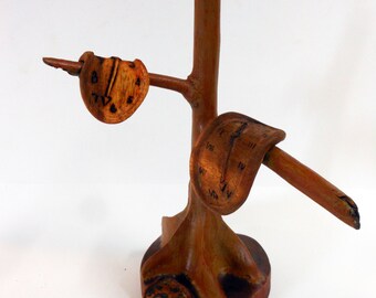 Melting Clocks Wood Sculpture