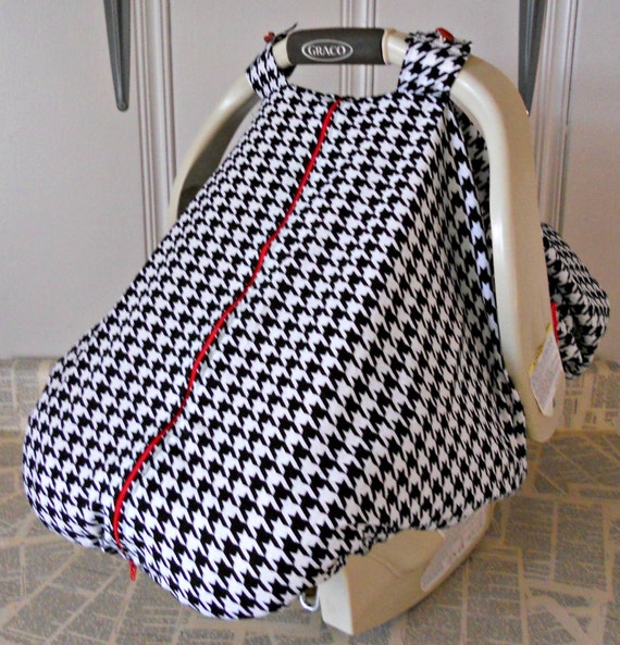 100 Cotton Baby Car Seat Carrier Canopy Cover Houndstooth