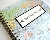 large travel journal with maps