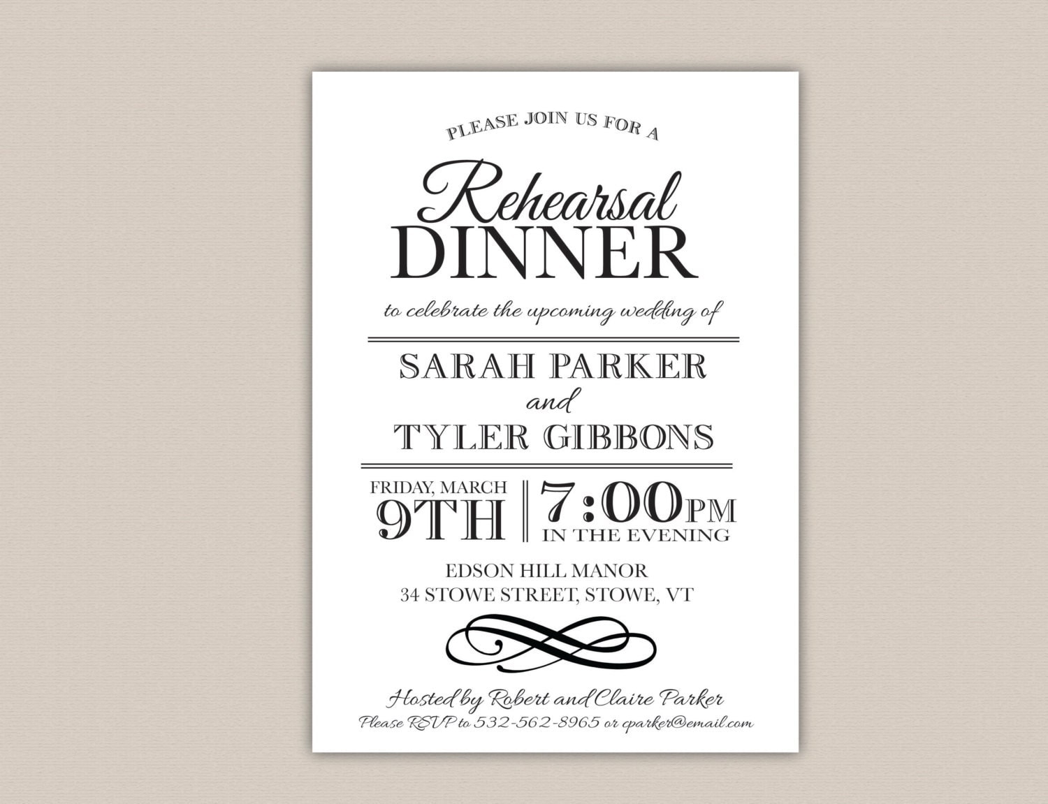 Printable Rehearsal Dinner Invitations Free 1