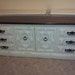 Distresssed TV console Buffet Credenza Dresser Shabby Chic Cottage Chic Media console