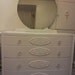 Vintage Shabby Chic Cottage Chic Antique Dresser with Mirror Glass knobs