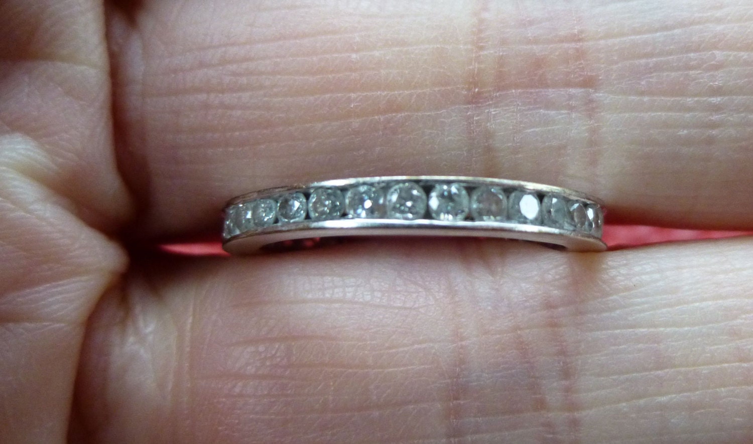 Estate 2.5mm wide eternity band one carat of by gems4borth