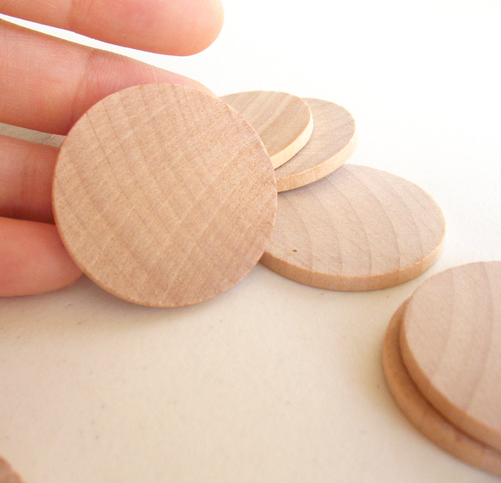 75 Unfinished Wooden Circles 1.50 Small Wooden Circles