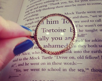 1 Pc Vintage Style Monocle Magnifying Glass Pendant Charm REALLY WORKS Antique Brass (BD158)