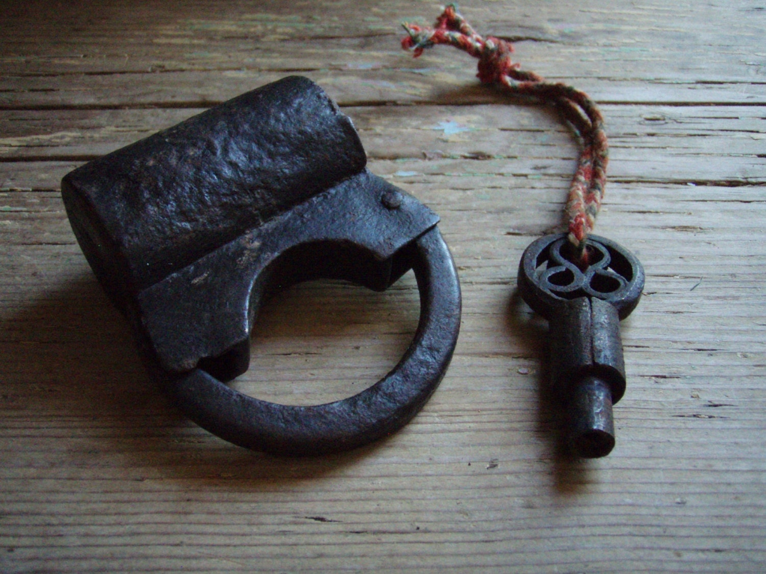 Antique Barrel Lock and Key