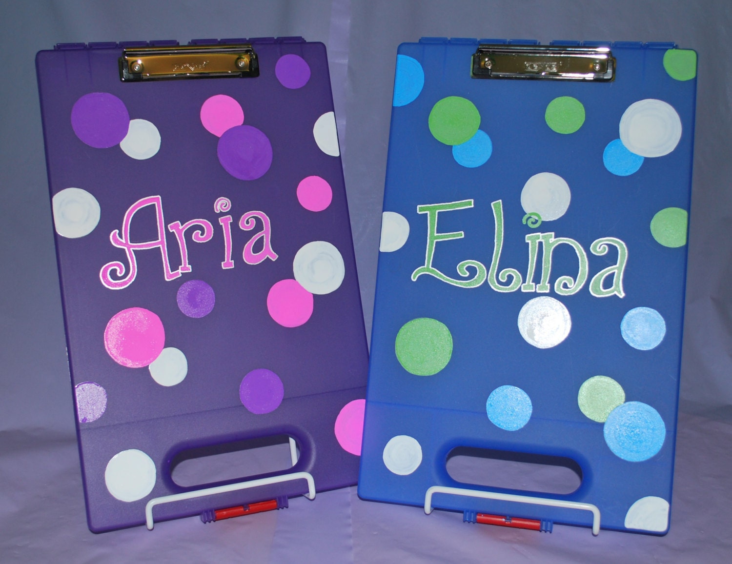 Kids Clipboard/Storage Case Polka Dots