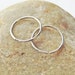Sterling Silver Seamless Sleeper Hoop Earrings, 20 gauge, 12mm