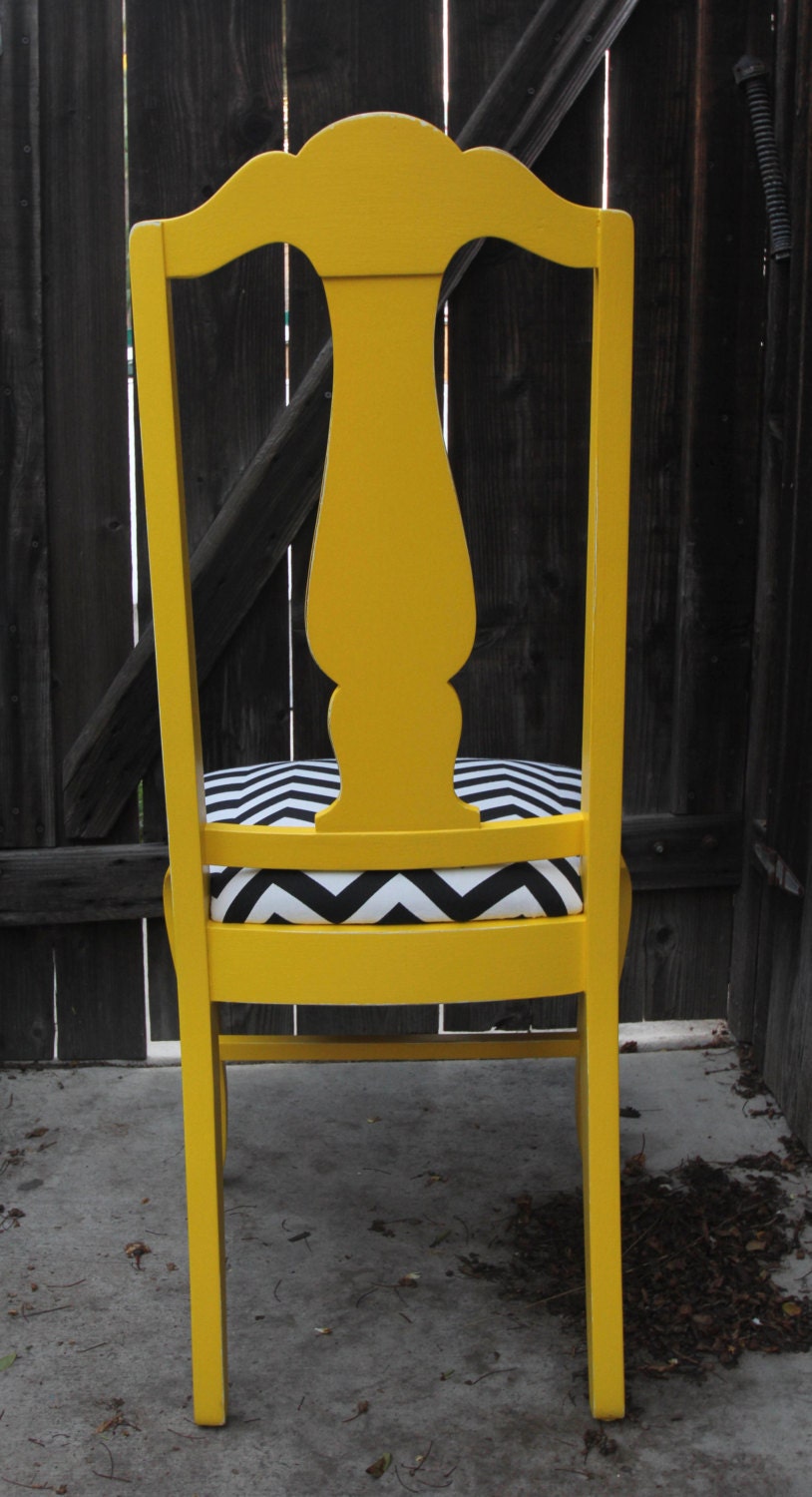 Queen Anne Style Yellow Chair by othersisterdesign on Etsy