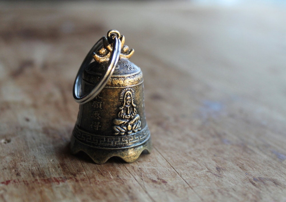 Tibet Antique Brass Bell 1 Large 45mm Decorative Chinese