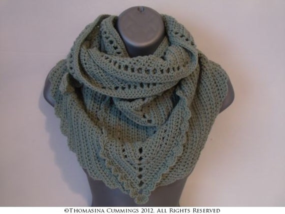 INSTANT DOWNLOAD Crochet Shawl Pattern PDF (Art Deco Shawl)