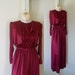 Victorian Dress Maroon Dress Burgundy Dress Bohemian Dress 70s Maxi Dress Long Maxi Dress 70s Dress Polyester Dress Bridesmaid Dress Ruffle