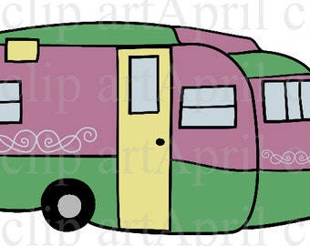 50% off Spring Sale Camper, Travel Trailer 4, Digital Clip Art, Digital ...