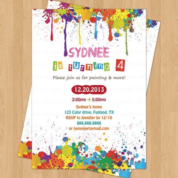 Craft Party Invitation 3