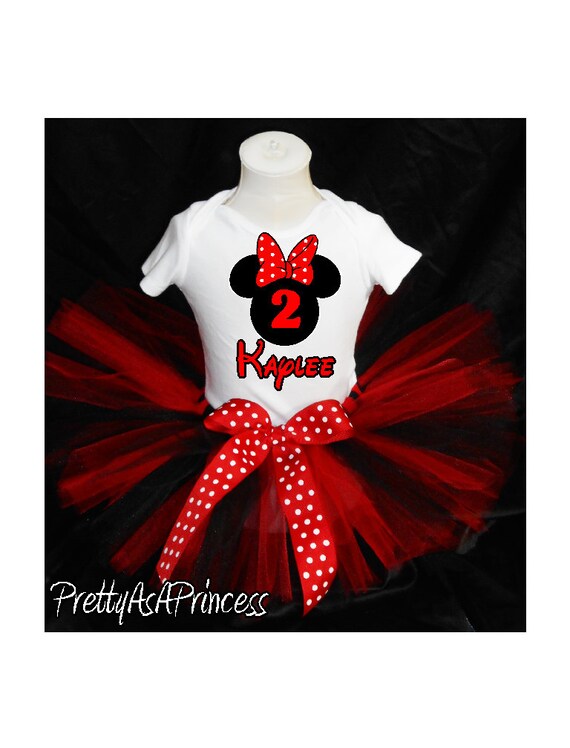 Minnie Mouse Red and Black Tutu Birthday by PrettyAsAPrincess2