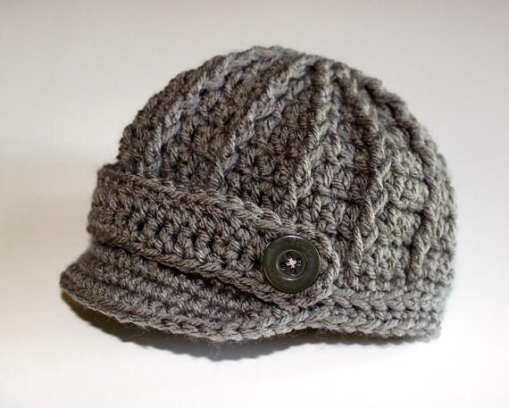 free with hat pattern baby brim for crochet boy knitted Tuning newborn cap brim gray baby grey hat newsboy boy Car