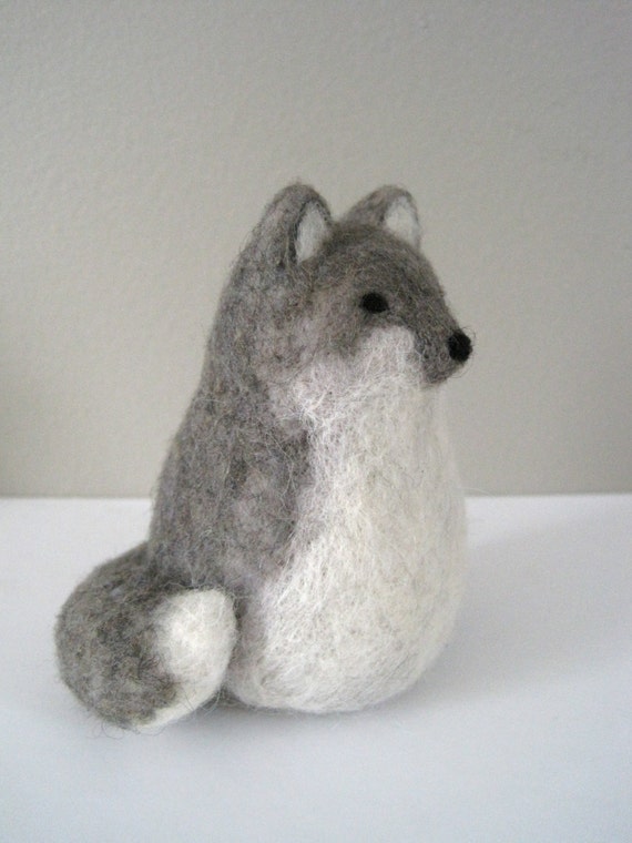 Needle Felted Wolf by Woolnimals on Etsy