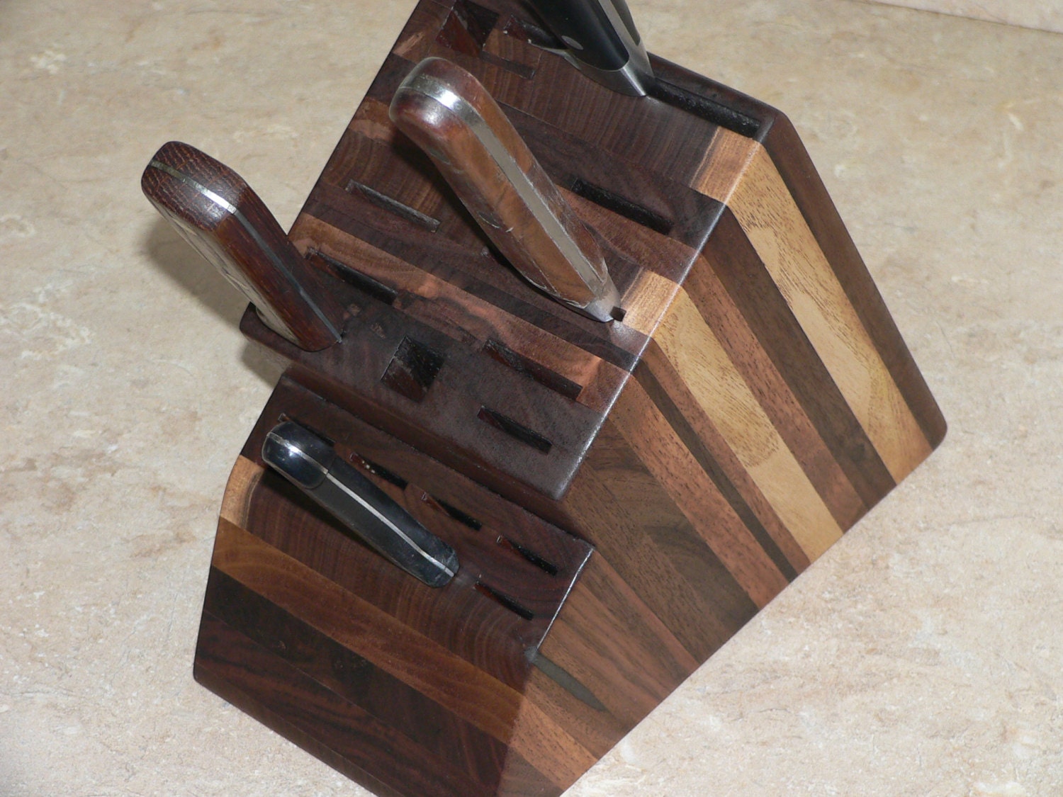 Handcrafted Walnut Knife Block by billmcfadden on Etsy