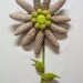 Glittered Pine Cone Daisy Wreath Summer Flower Power