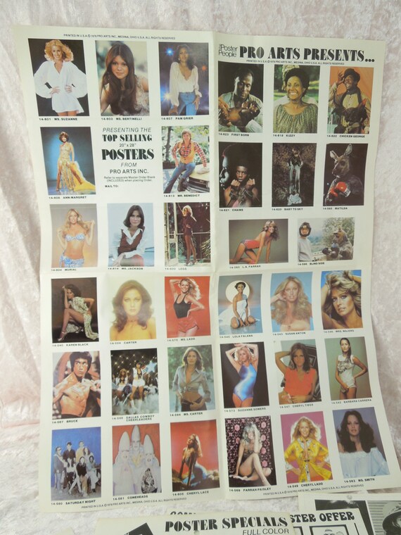 1978 Original Pro Arts Poster Catalog Door Poster Farrah